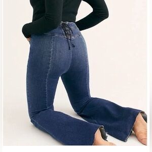 We The Free Dark Blue Flare Jeans